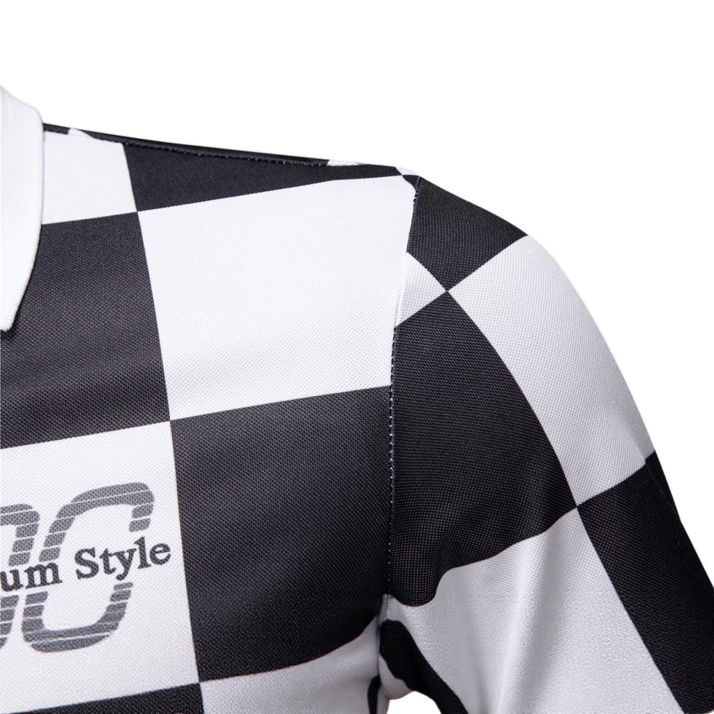 Checkered Casual Polo Shirt