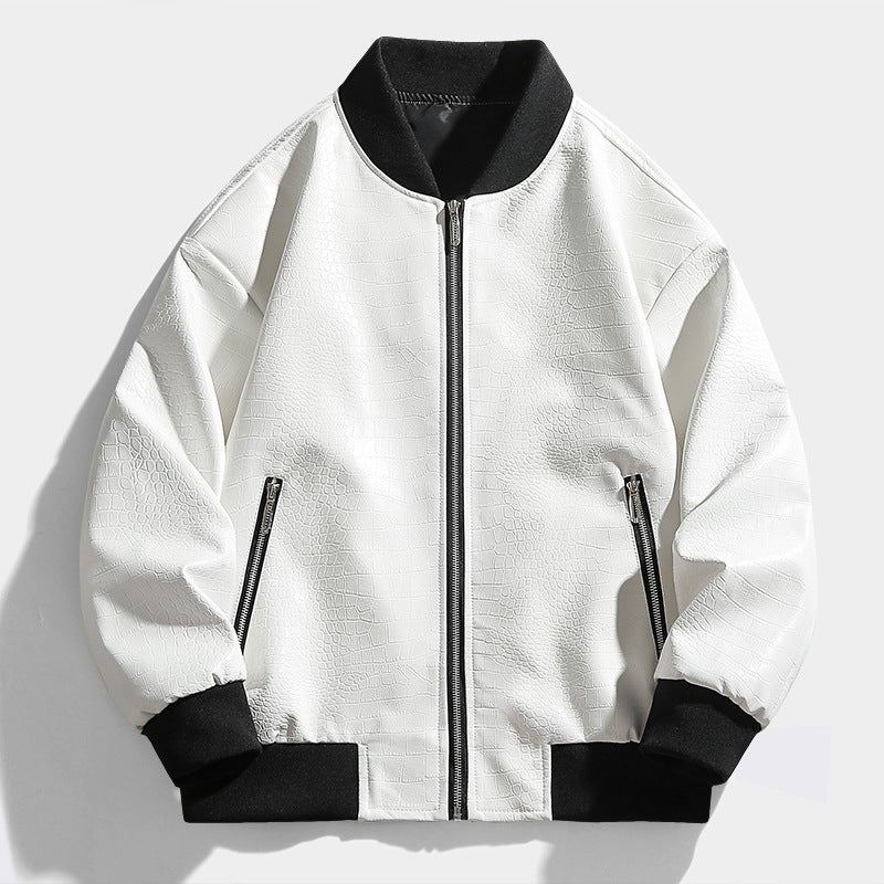 Classic Faux Leather Jacket for Men