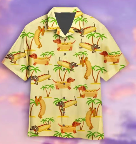 Dog Lover Hawaiian Beach Shirt