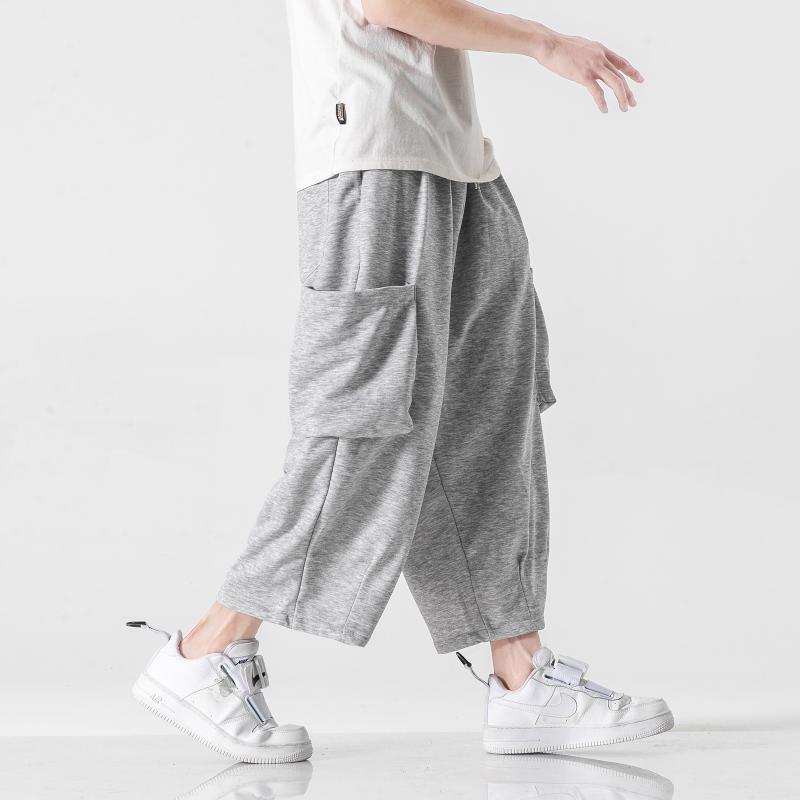 Japanese Wide-Leg Cargo Sweatpants