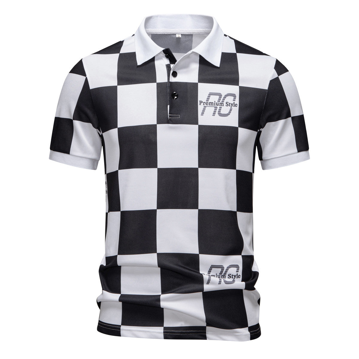 Checkered Casual Polo Shirt