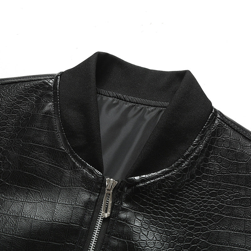 Classic Faux Leather Jacket for Men