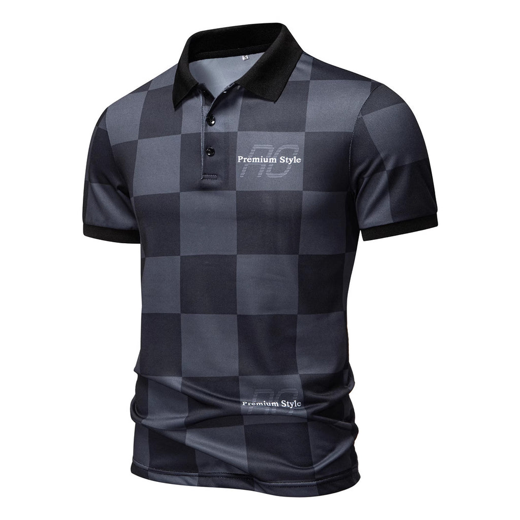 Checkered Casual Polo Shirt