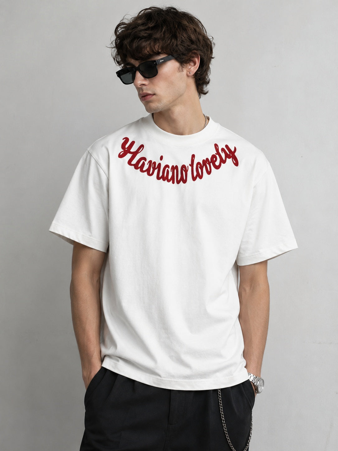 Oversized Script Graphic T-Shirt