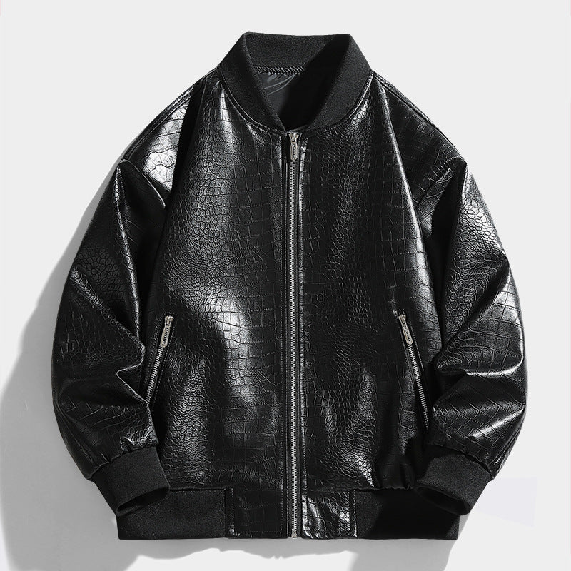 Classic Faux Leather Jacket for Men