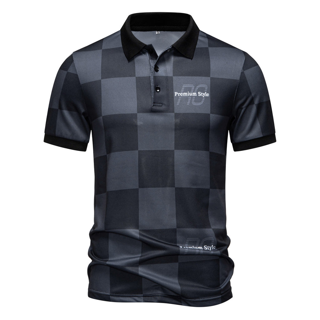 Checkered Casual Polo Shirt