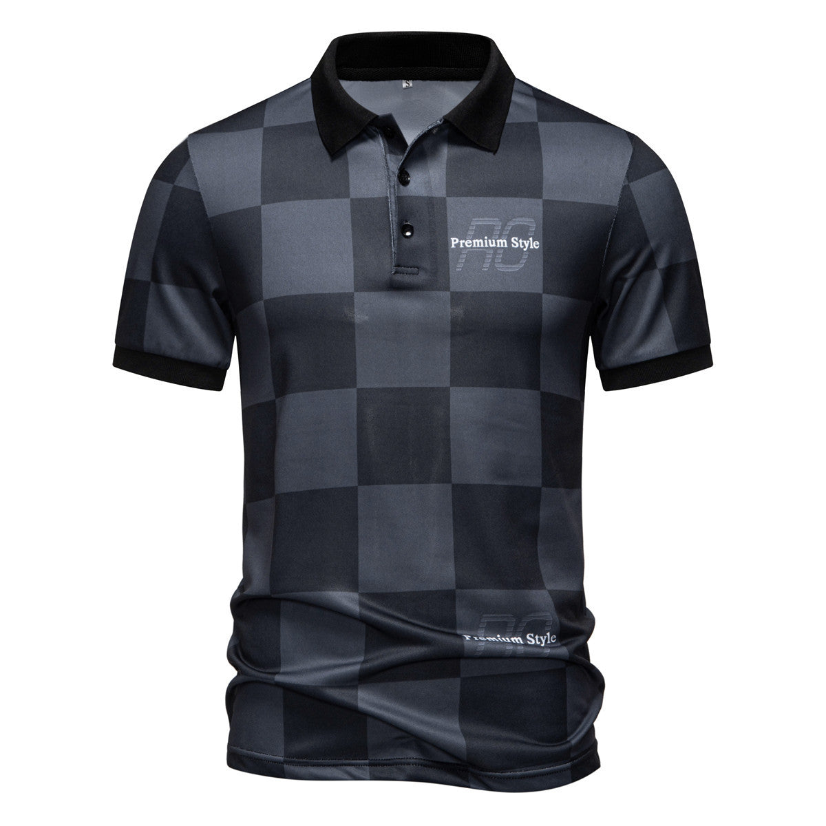 Checkered Casual Polo Shirt