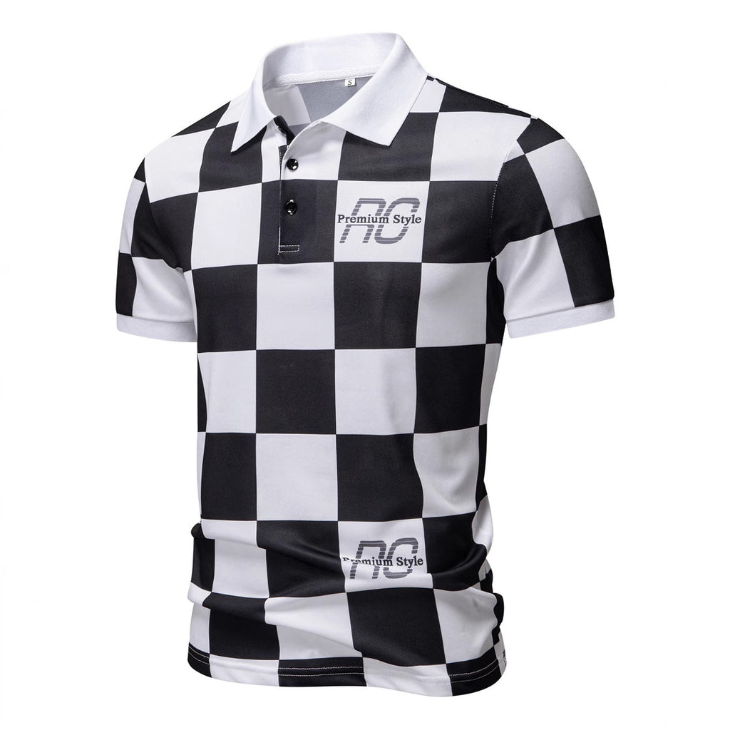Checkered Casual Polo Shirt