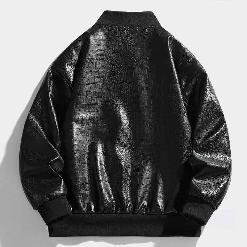 Classic Faux Leather Jacket for Men
