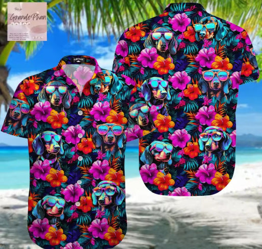 Dog Lover Hawaiian Beach Shirt