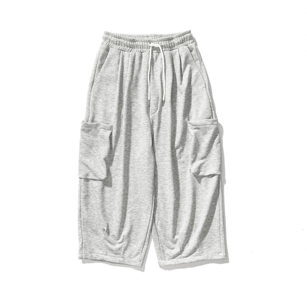 Japanese Wide-Leg Cargo Sweatpants