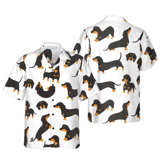 Dog Lover Hawaiian Beach Shirt