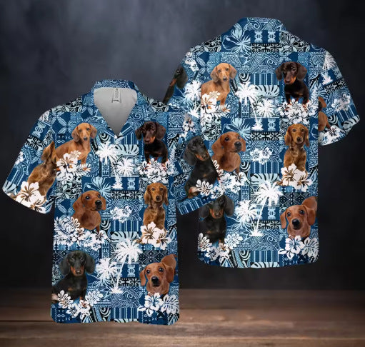 Dog Lover Hawaiian Beach Shirt